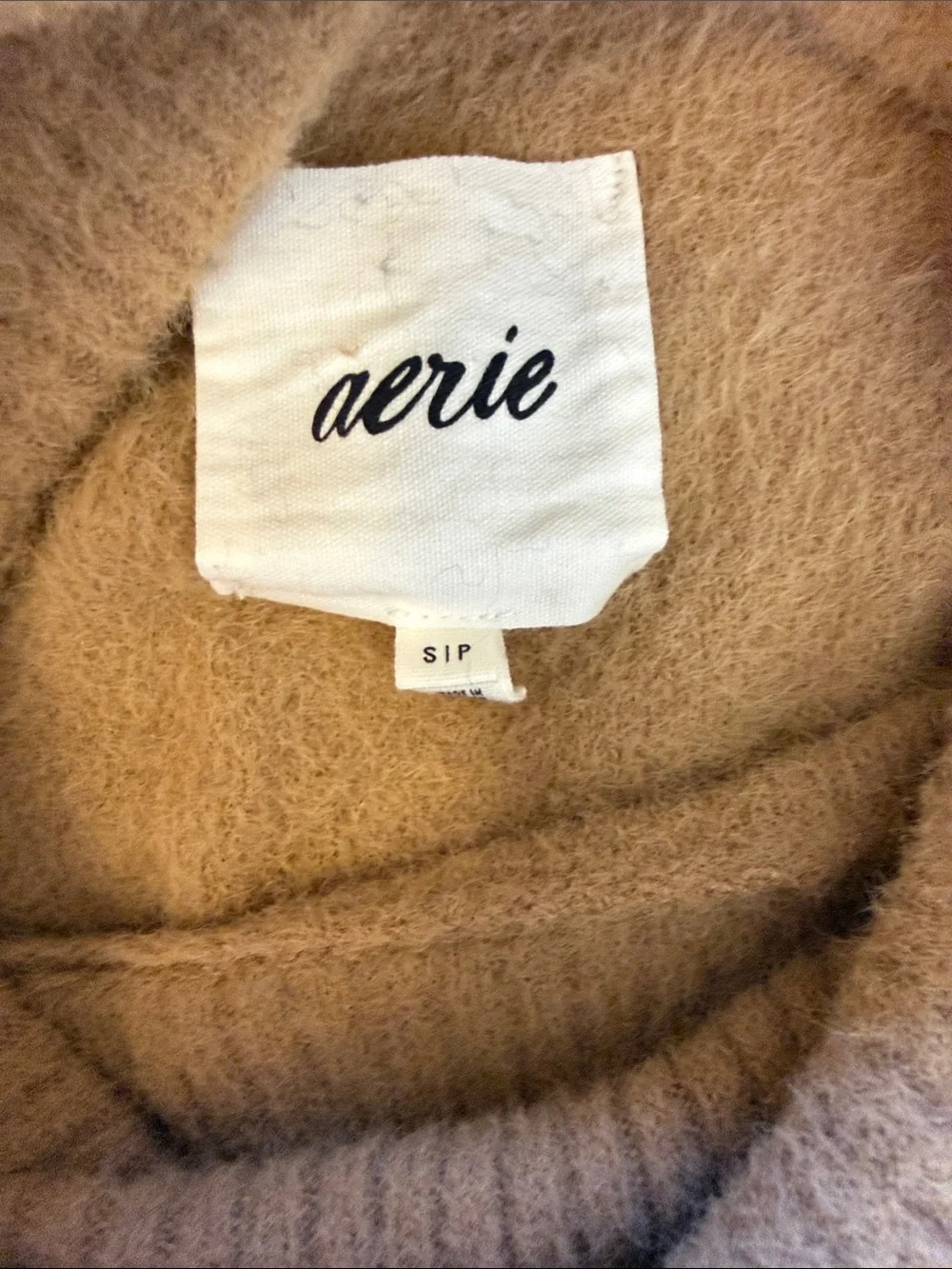 aerie Camel Cozy Turtleneck Sweater - Picture 3 of 3